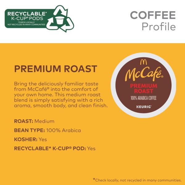 McCafe Premium Roast Coffee, Keurig Single Serve K-Cup Pods, Medium Roast, 96 Count - Image 7