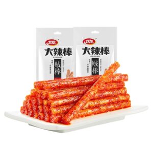 Spicy Strips - Spicy Gluten Latiao, Chinese Special Casual Snack Food, Made From Wheat/Chili/Spice, Low Sugar and Low Calories, Best Vegan, 78g (Pack of 2)