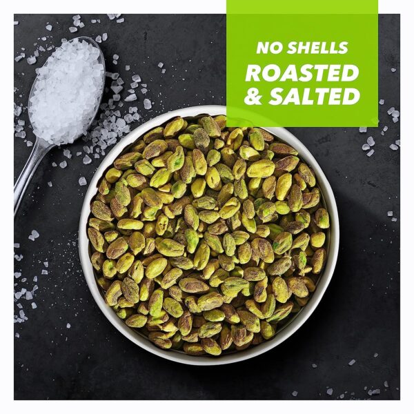 Wonderful Pistachios No Shells, Roasted & Salted Nuts, 24 Ounce Resealable Bag, Protein Snacks, Gluten Free, Healthy Snack - Image 2