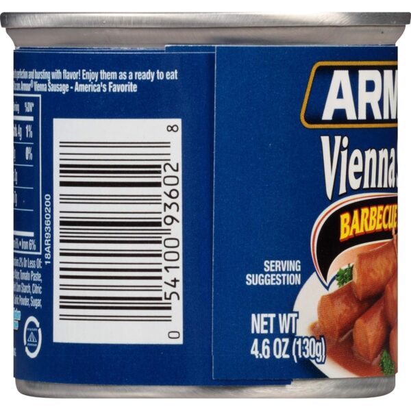 Armour Star Vienna Sausage, Barbecue Flavored, Canned Sausage, 4.6 OZ (Pack of 24) - Image 2