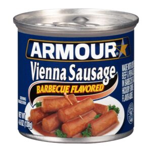 Armour Star Vienna Sausage, Barbecue Flavored, Canned Sausage, 4.6 OZ (Pack of 24)
